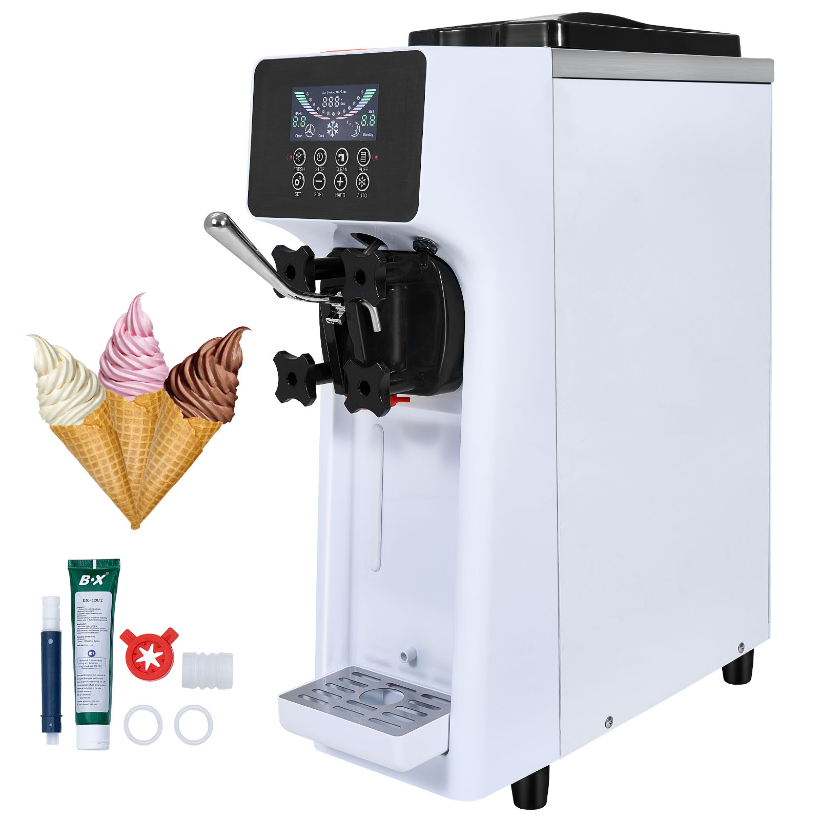 Commercial Ice Maker - SucceBuy Commercial Ice Cream MachineSingle Flavor