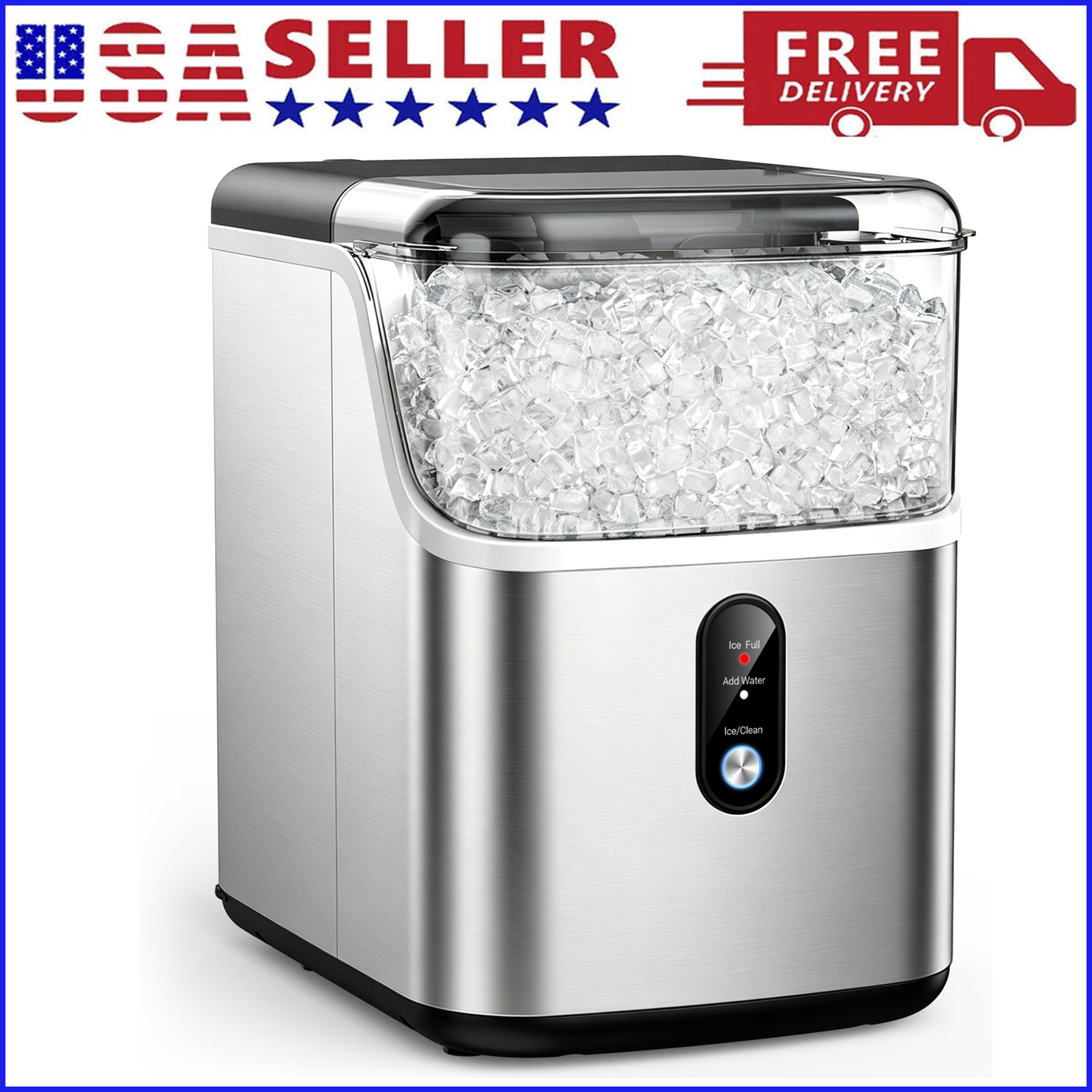 Commercial Ice Maker - Nugget ice Maker countertop, Soft Pebble