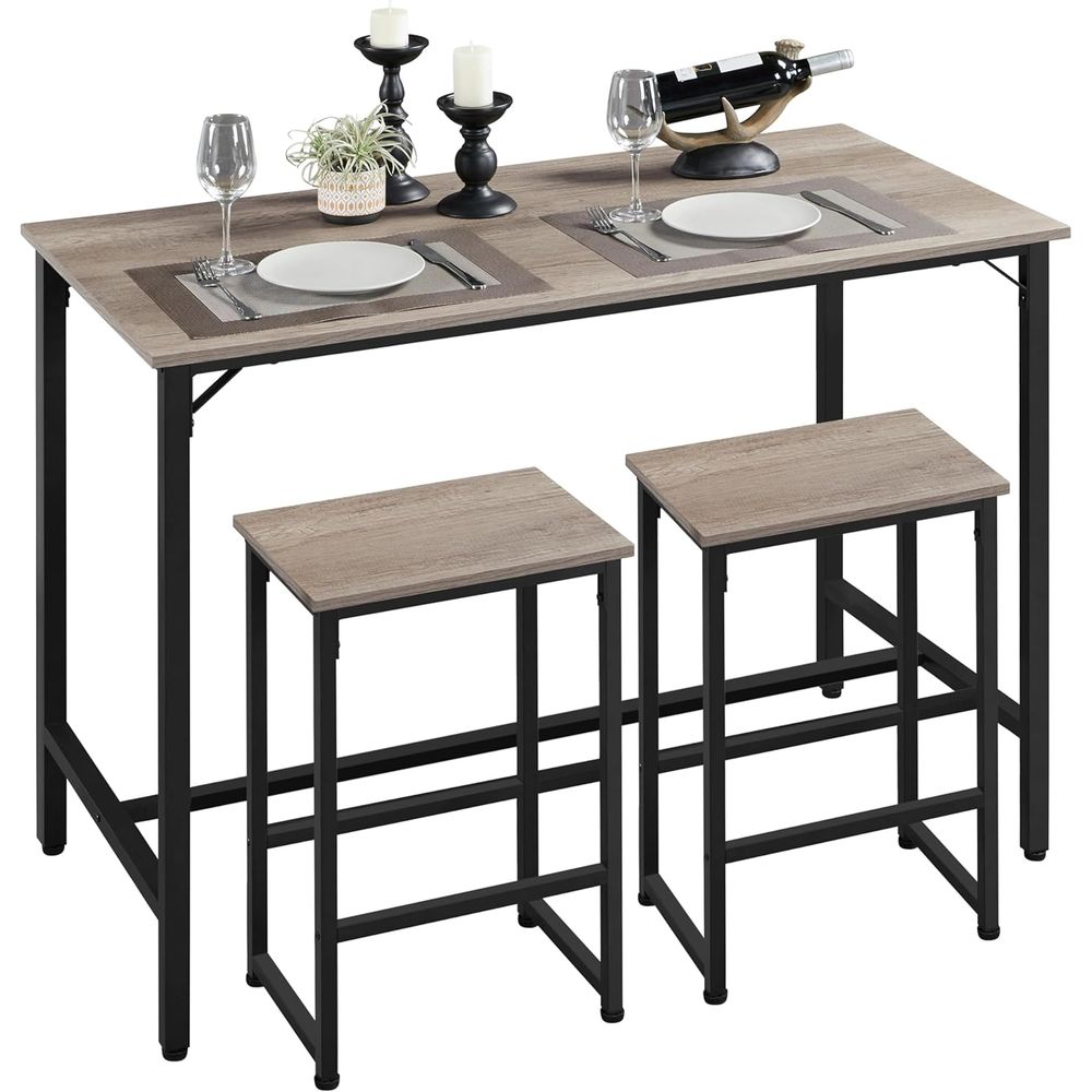 Commercial Kitchen Small Space - 3 Piece Dining Table Set, 47.5