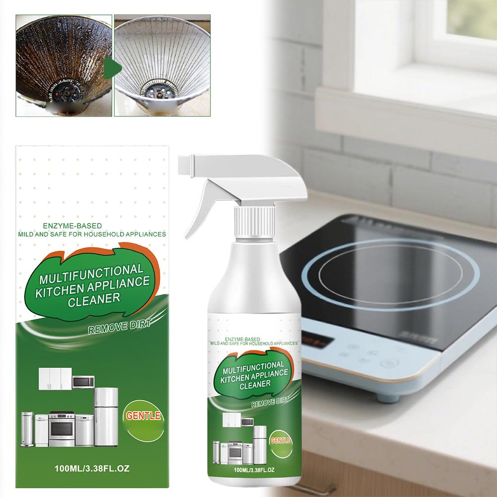 Commercial Kitchen Grease Cleaner - 100ml Kitchen Appliance Cleaner Enzyme-Based Powerful