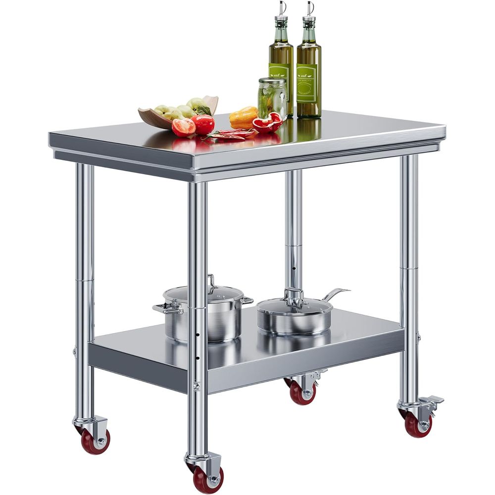 Commercial Kitchen Tables - 24 x 36 Commercial Stainless Steel