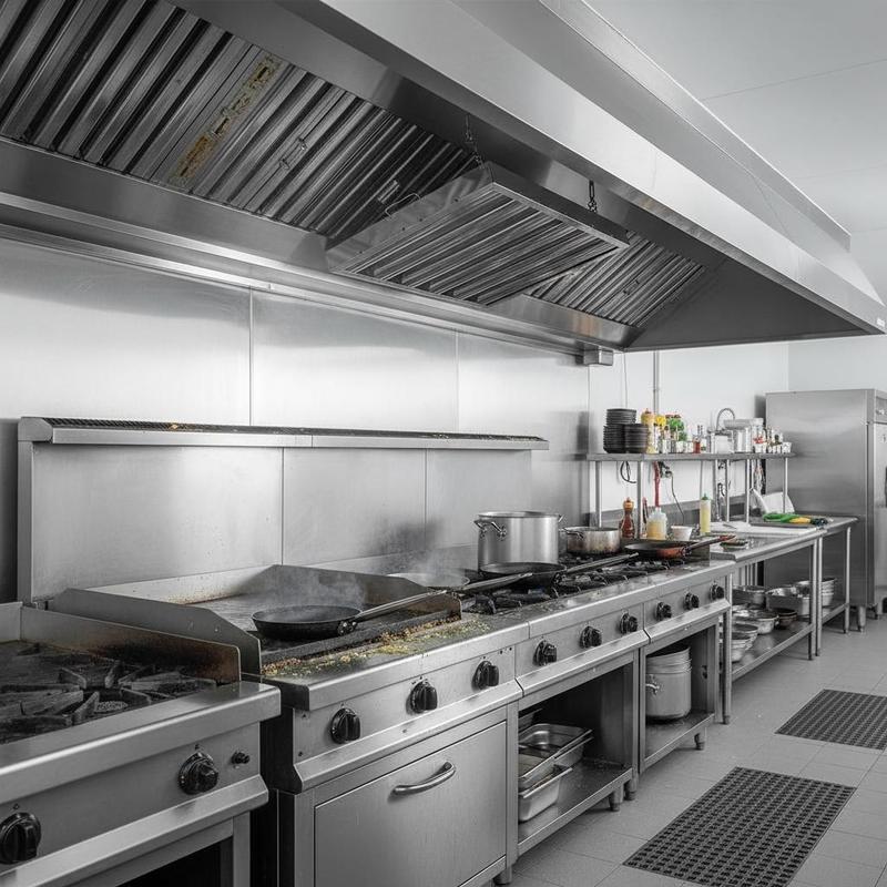 Commercial Kitchen Hood Design - 6 Pieces Range Hood Baffles 19.5