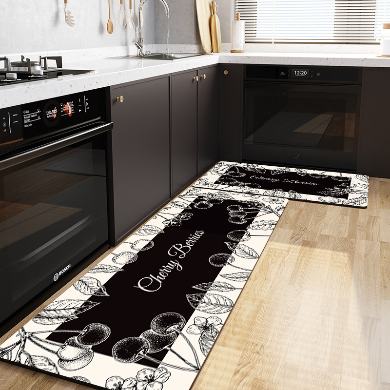 Commercial Kitchen In Your Home - Floral Butterfly Print Carpet Mat Rug