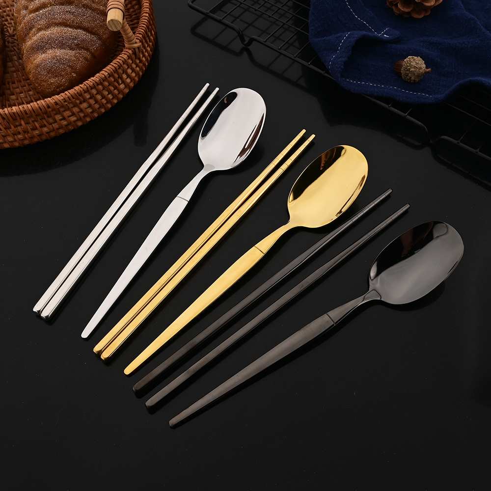 8Pcs Korean White Golden Dinne - Commercial Kitchen Set บทวิจารณ์และราคา