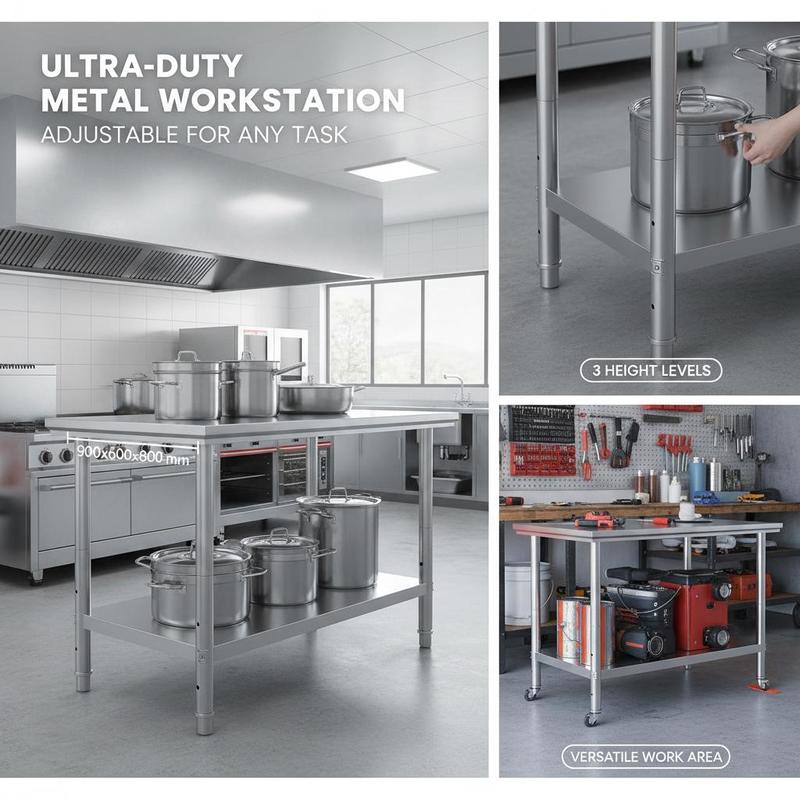 Metal Workstation 900x600x800  - Commercial Kitchen Tables บทวิจารณ์และราคา
