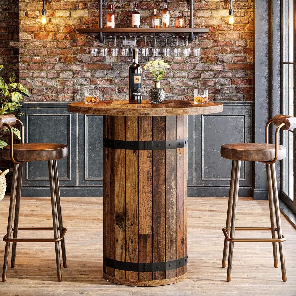 Round Bar Table, 39.4-Inch Bar - Commercial Kitchen Small Space บทวิจารณ์และราคา