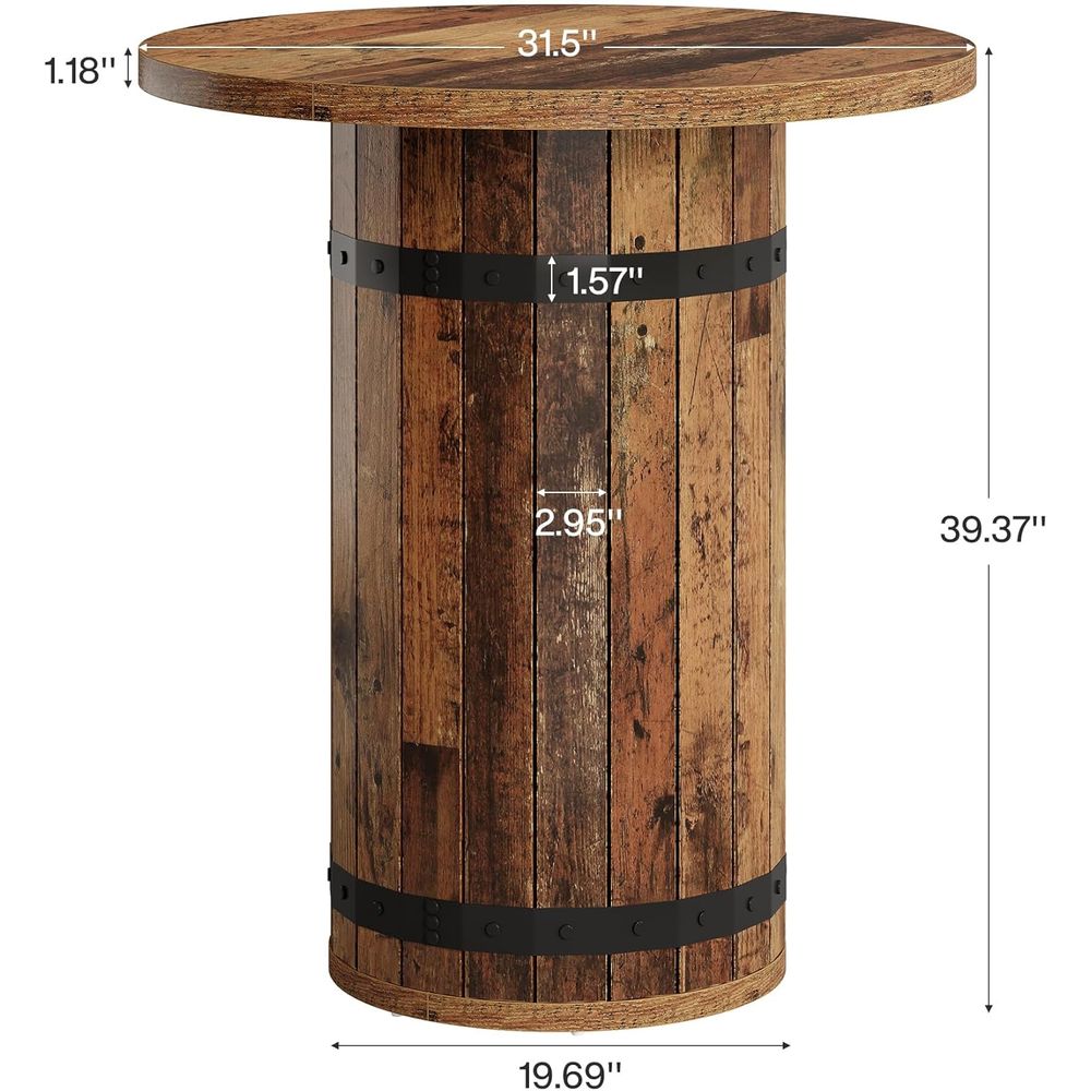 Round Bar Table, 39.4-Inch Bar - Commercial Kitchen Small Space บทวิจารณ์และราคา