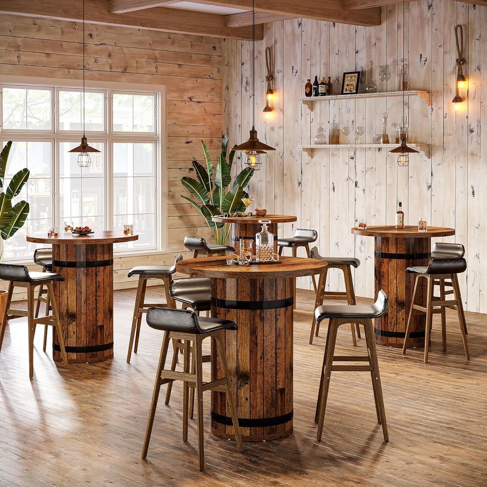 Round Bar Table, 39.4-Inch Bar - Commercial Kitchen Small Space บทวิจารณ์และราคา