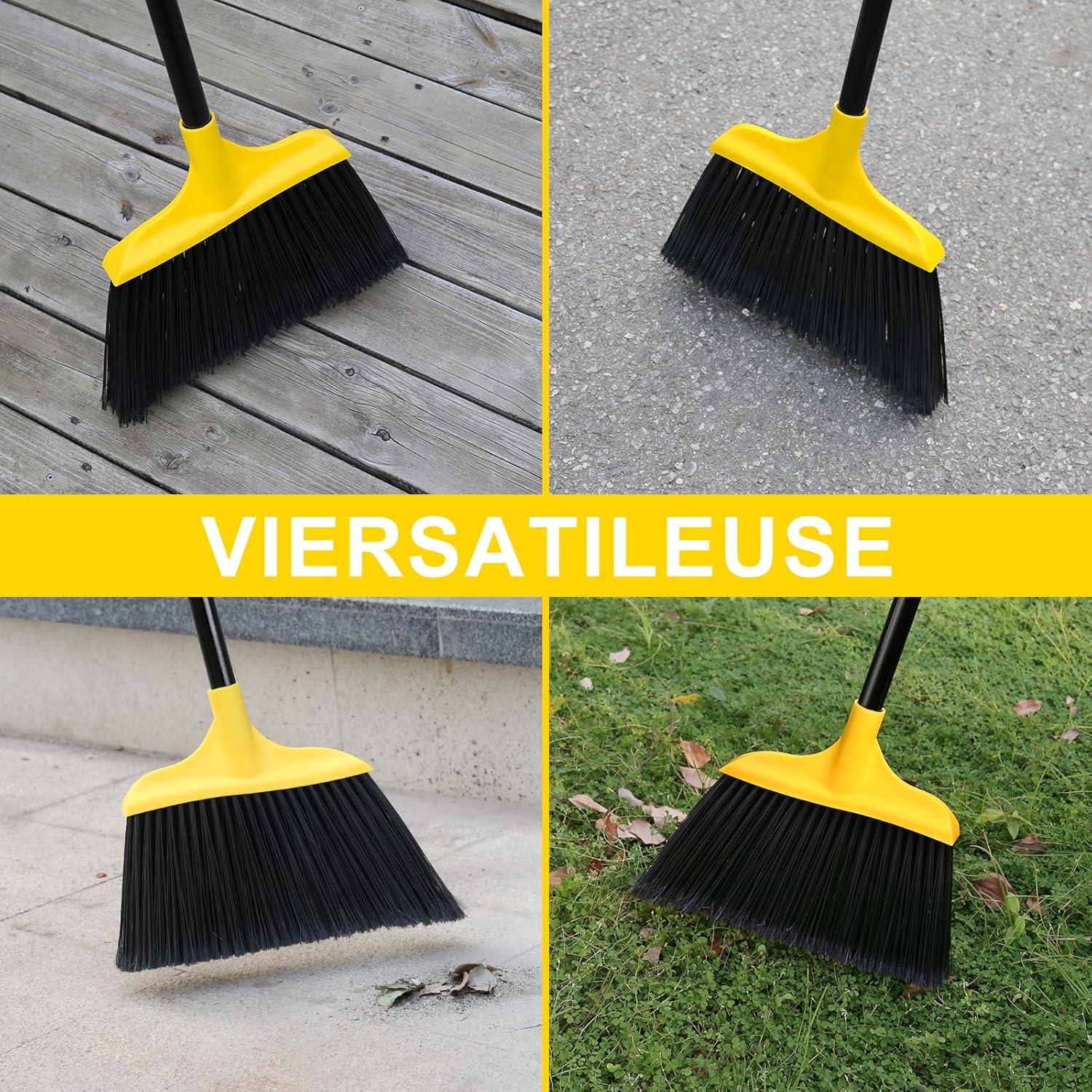 3 Pack Heavy Duty Outdoor Broo - Commercial Kitchen Broom บทวิจารณ์และราคา