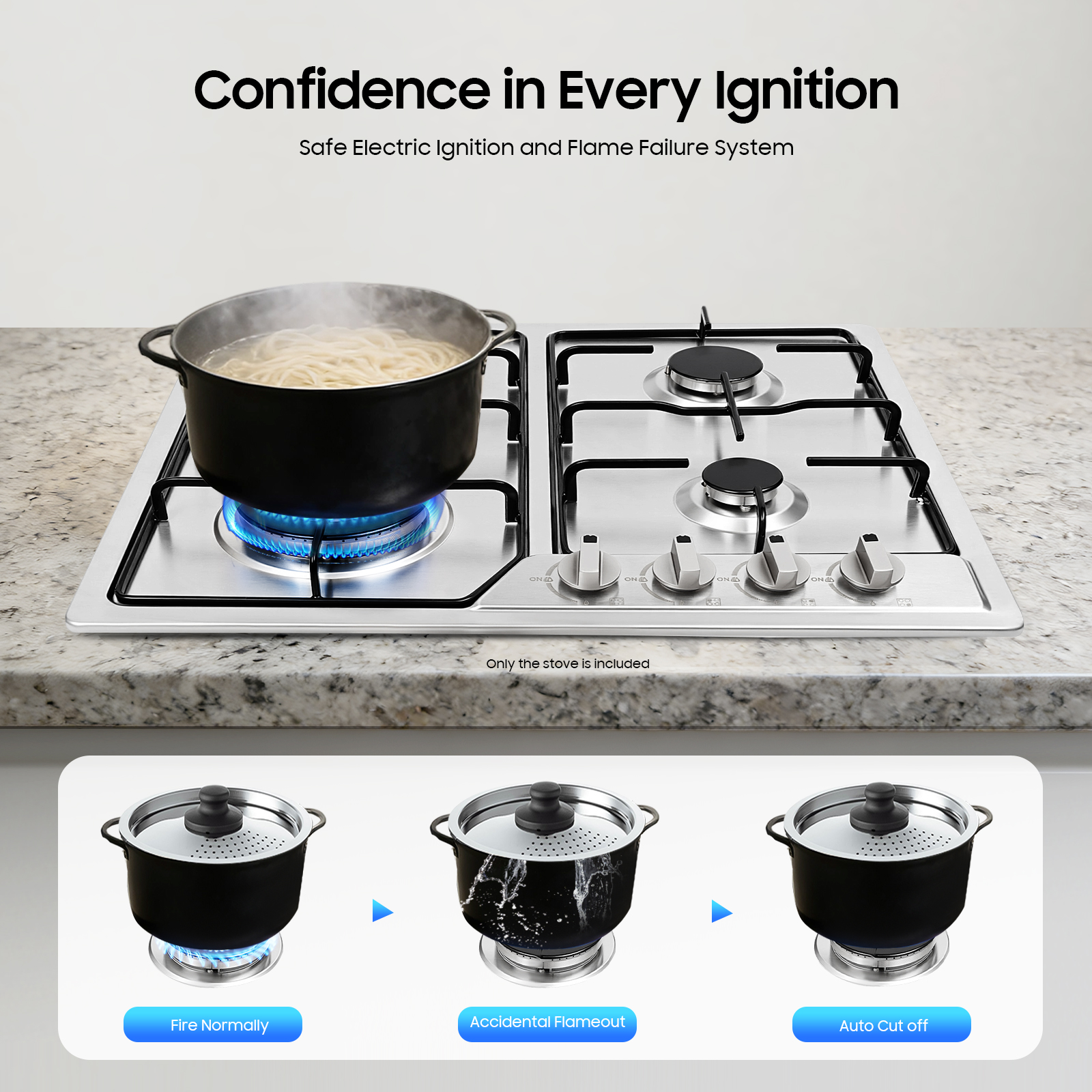 4 Head Eye Stove Gas Stove 58* - Commercial Kitchen Boiler บทวิจารณ์และราคา