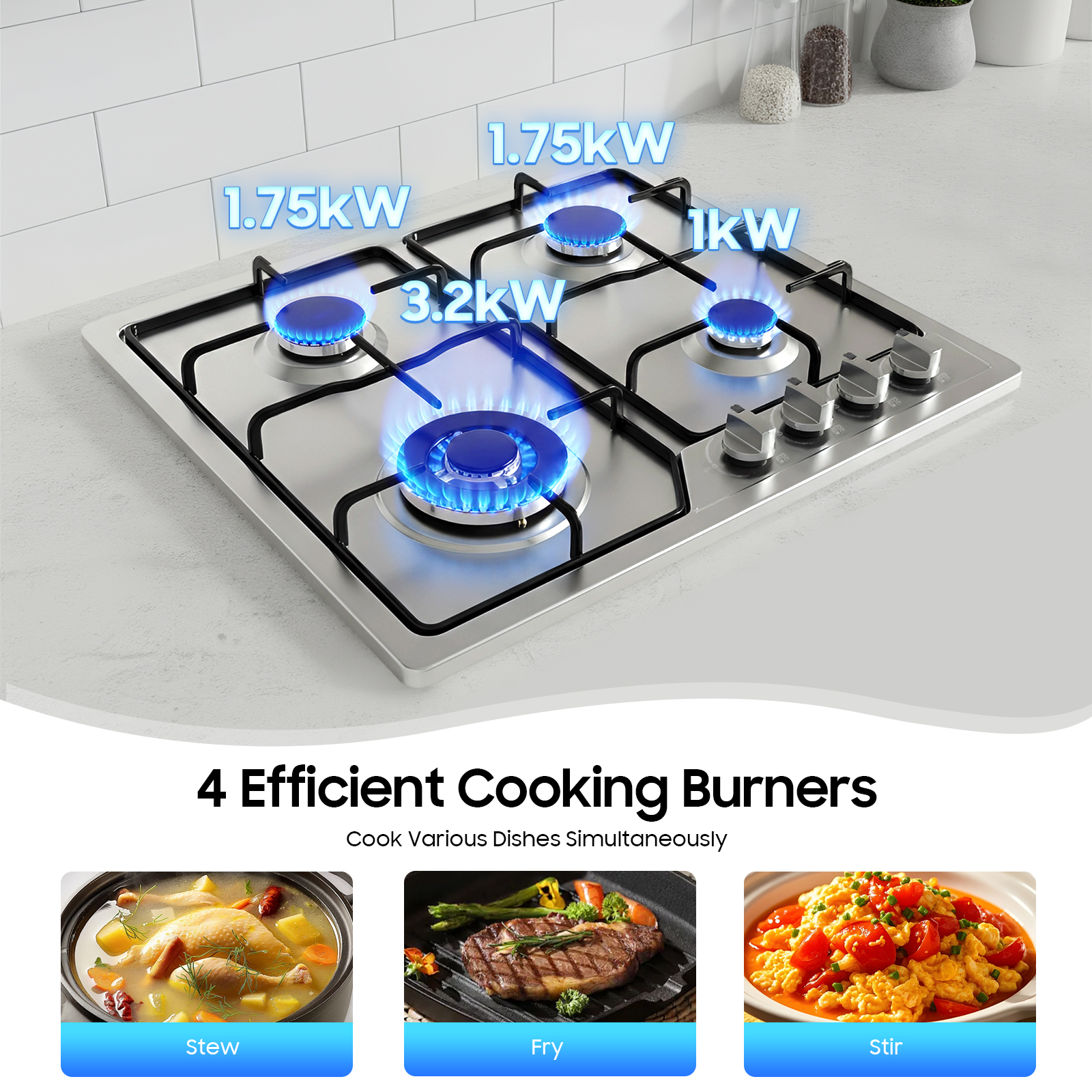 4 Head Eye Stove Gas Stove 58* - Commercial Kitchen Boiler บทวิจารณ์และราคา