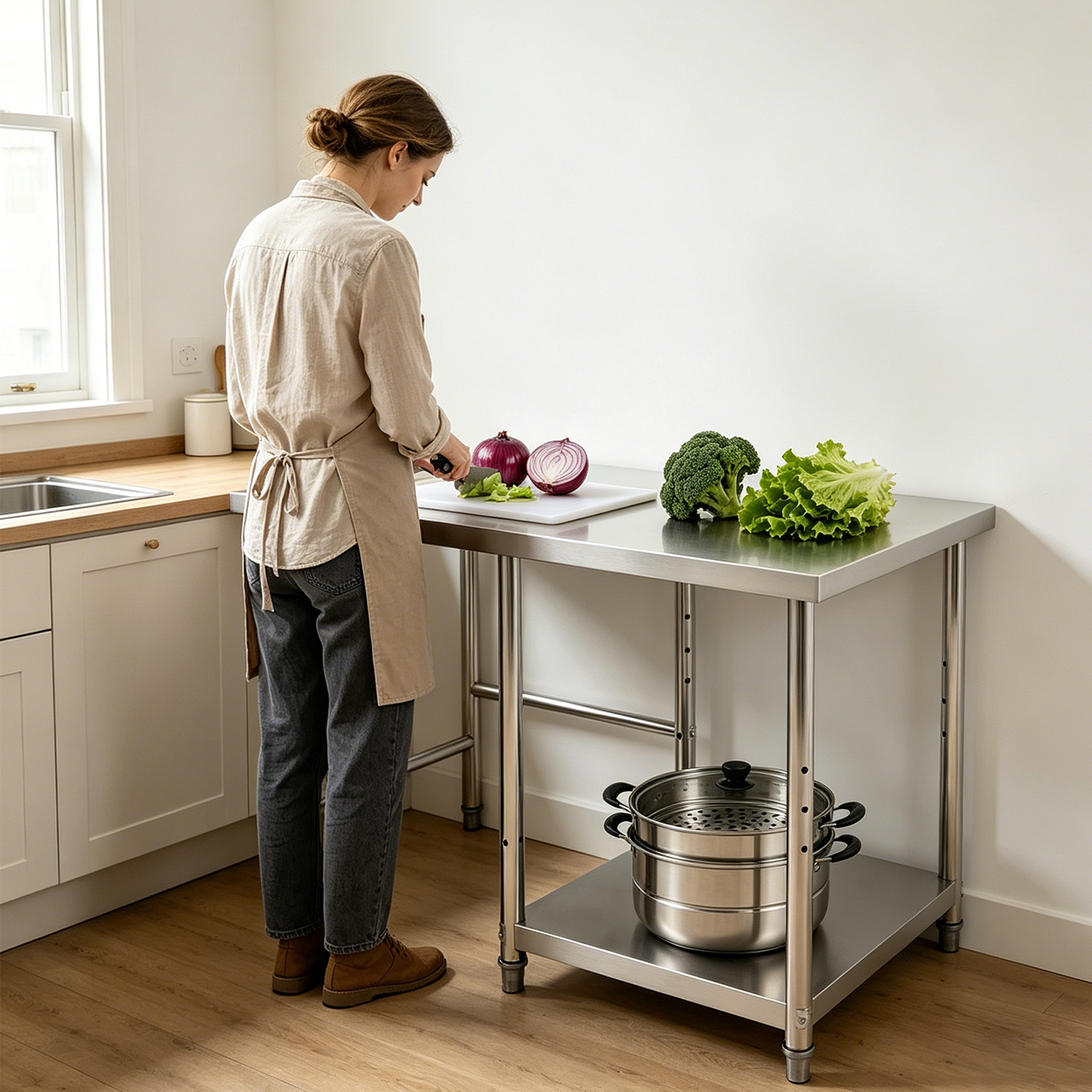 304 Stainless Steel Table For  - Commercial Kitchen Tables บทวิจารณ์และราคา