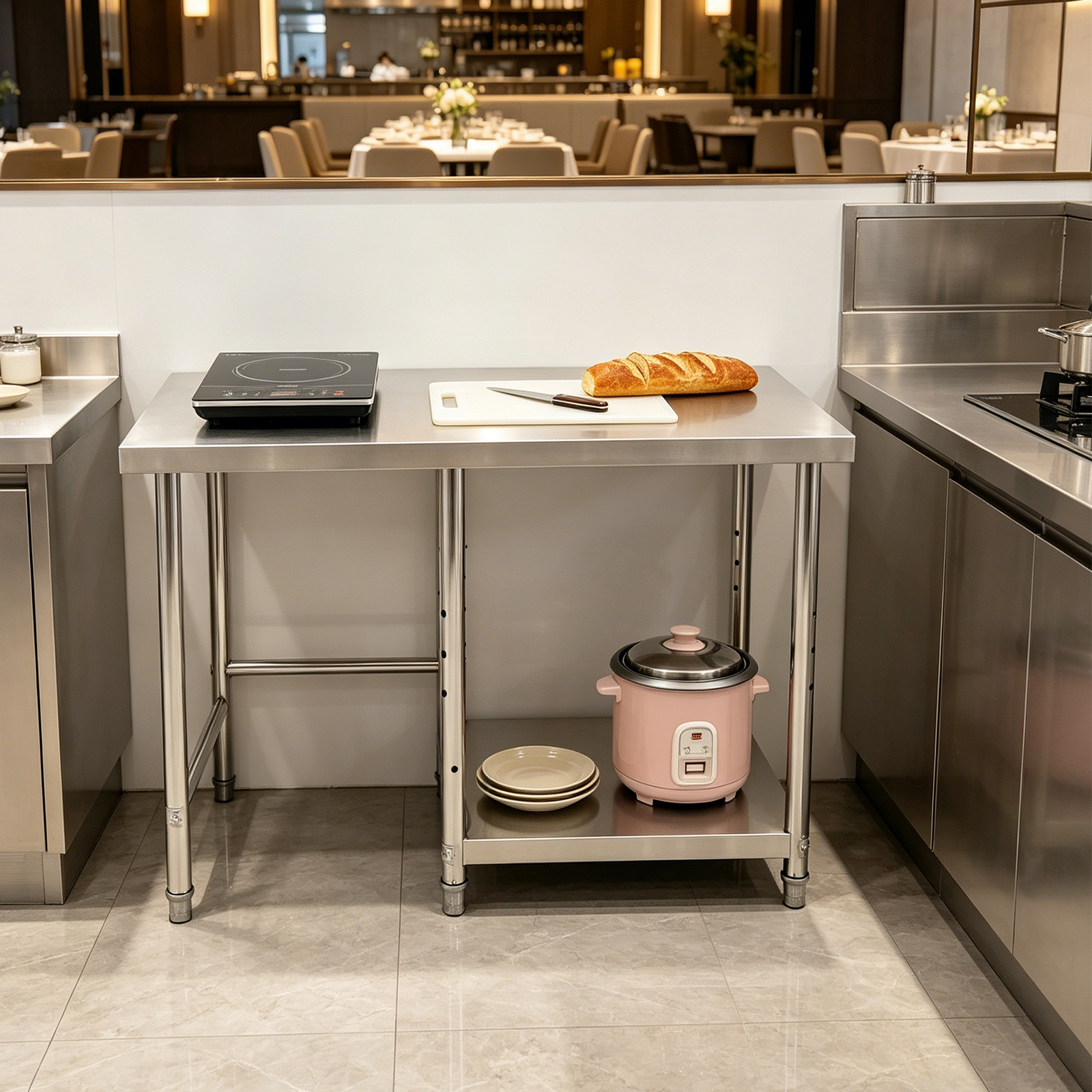 304 Stainless Steel Table For  - Commercial Kitchen Tables บทวิจารณ์และราคา