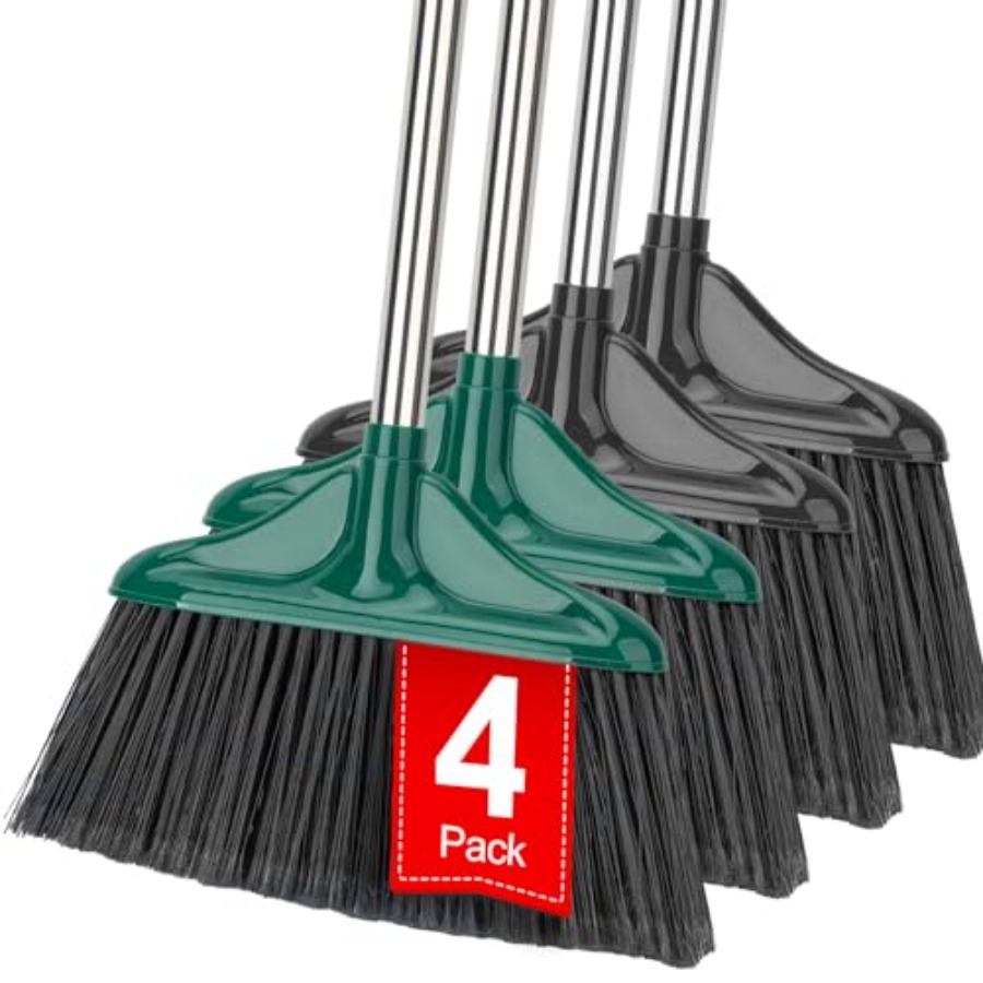 4 PCS Heavy Duty Broom Outdoor - Commercial Kitchen Broom บทวิจารณ์และราคา