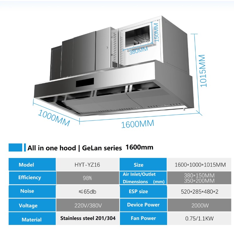 Electrostatic commercial smoke - Commercial Kitchen Chimney บทวิจารณ์และราคา