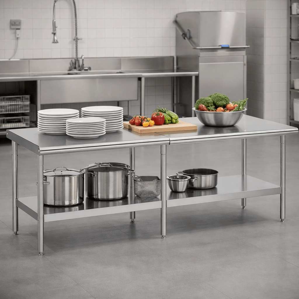 30×48–30×108 Inch Stainless St - Commercial Kitchen Tables บทวิจารณ์และราคา