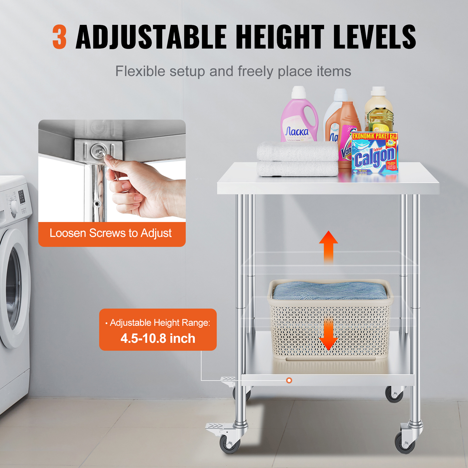 SucceBuy Stainless Steel Work  - Commercial Kitchen Tables บทวิจารณ์และราคา