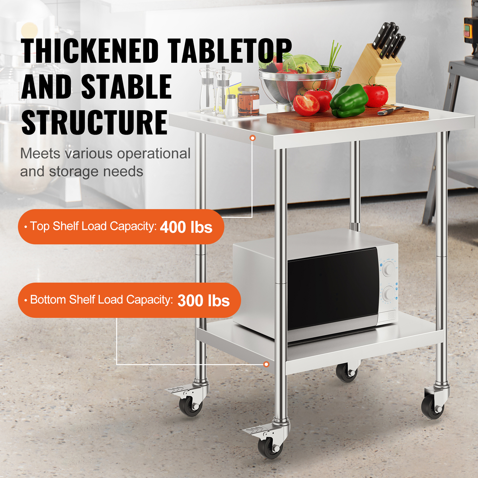 SucceBuy Stainless Steel Work  - Commercial Kitchen Tables บทวิจารณ์และราคา