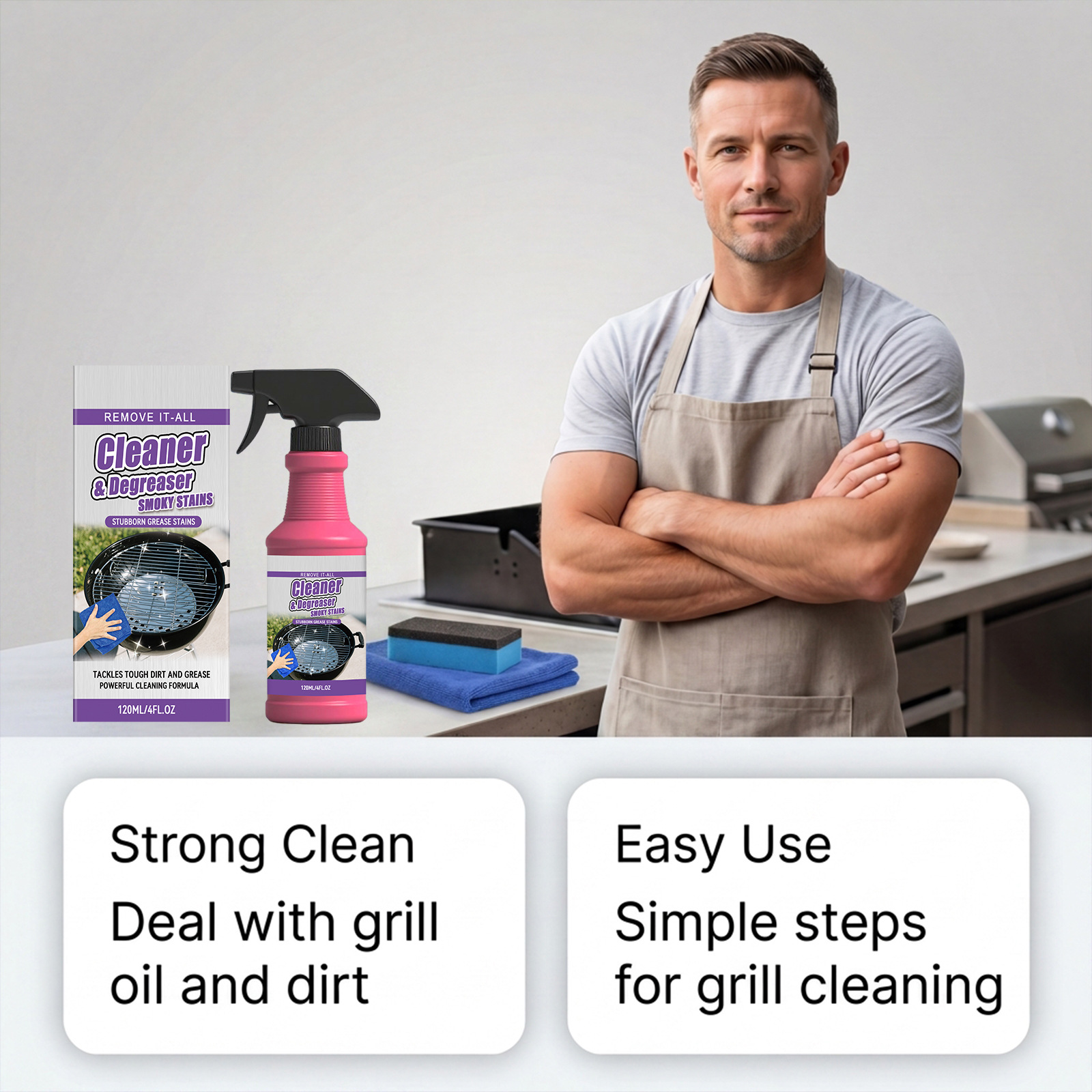 BBQ Grill Cleaner Degreaser Sp - Commercial Kitchen Grease Cleaner บทวิจารณ์และราคา