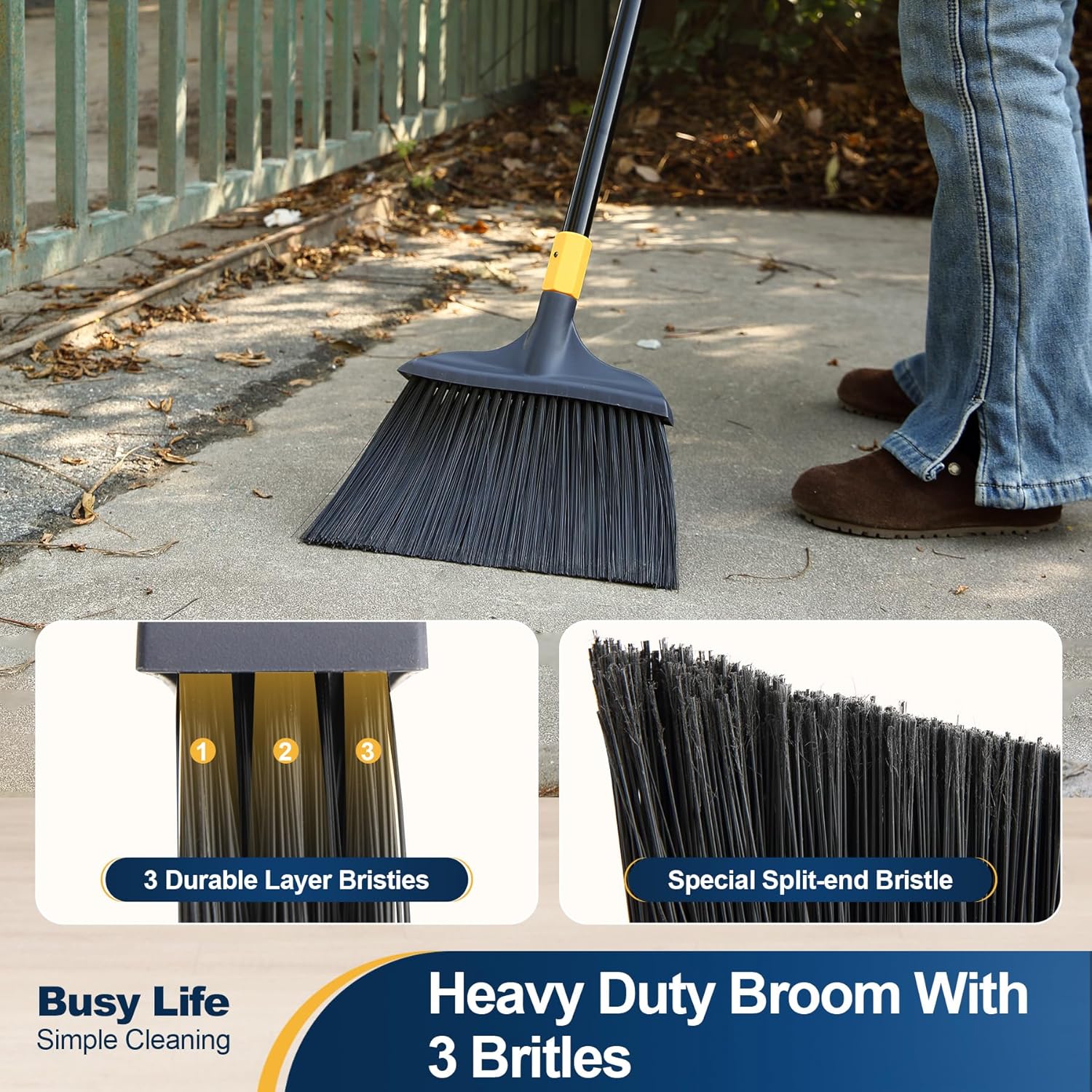 Yocada Heavy-Duty Broom Outdoo - Commercial Kitchen Broom บทวิจารณ์และราคา