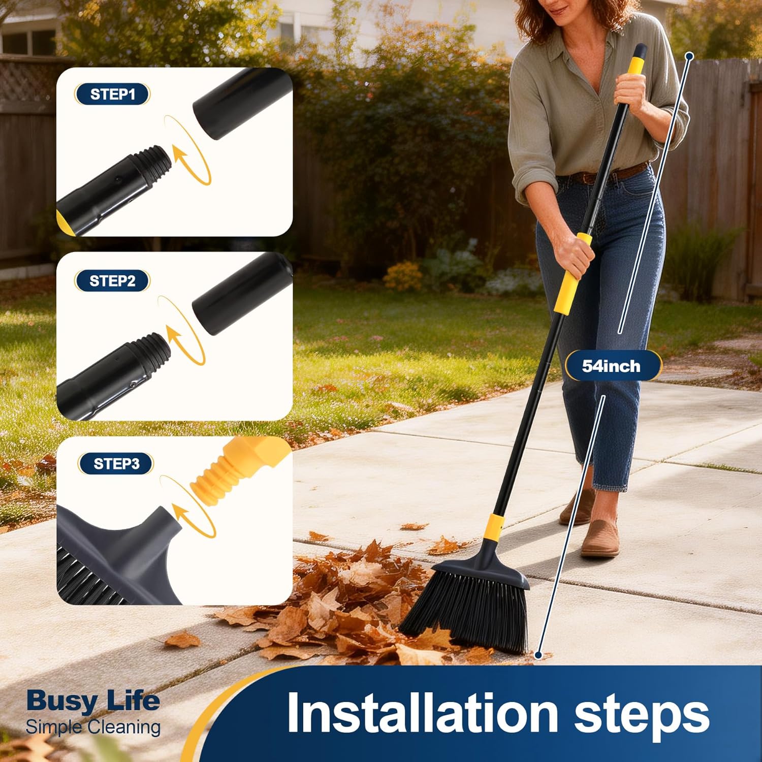 Yocada Heavy-Duty Broom Outdoo - Commercial Kitchen Broom บทวิจารณ์และราคา
