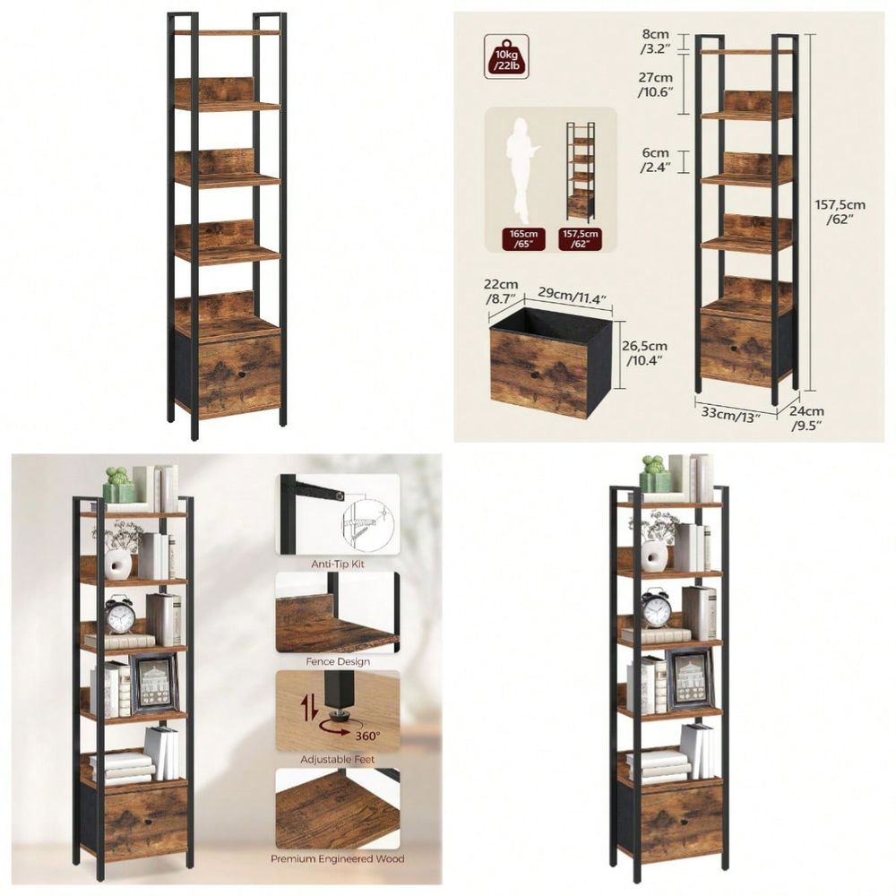 6Tier Bookcase With Drawer, Sm - Commercial Kitchen Small Space บทวิจารณ์และราคา