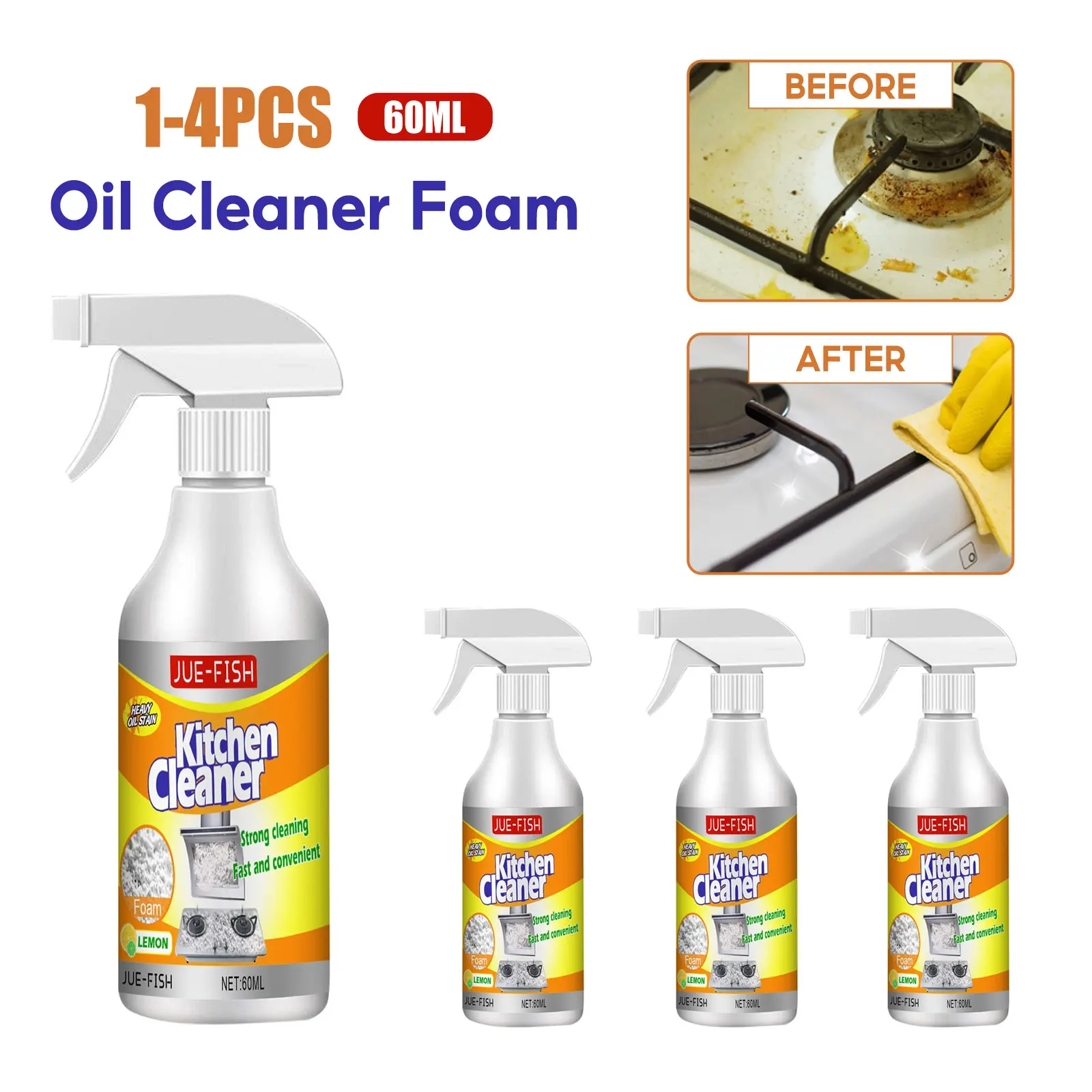 Oil Cleaner Bubble Spray Remov - Commercial Kitchen Grease Cleaner บทวิจารณ์และราคา