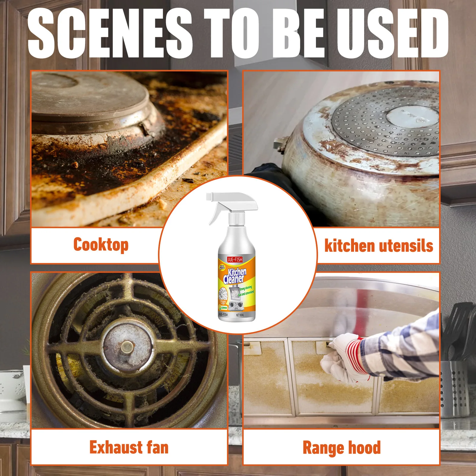 Oil Cleaner Bubble Spray Remov - Commercial Kitchen Grease Cleaner บทวิจารณ์และราคา