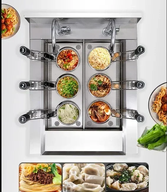Auto-lift Pasta Cooker with 6  - Commercial Kitchen Boiler บทวิจารณ์และราคา