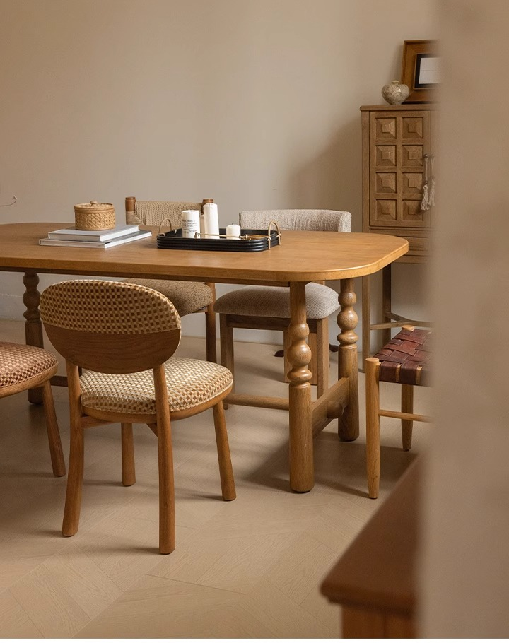 Nordic Vintage Oak Dining Tabl - Commercial Kitchen Set บทวิจารณ์และราคา