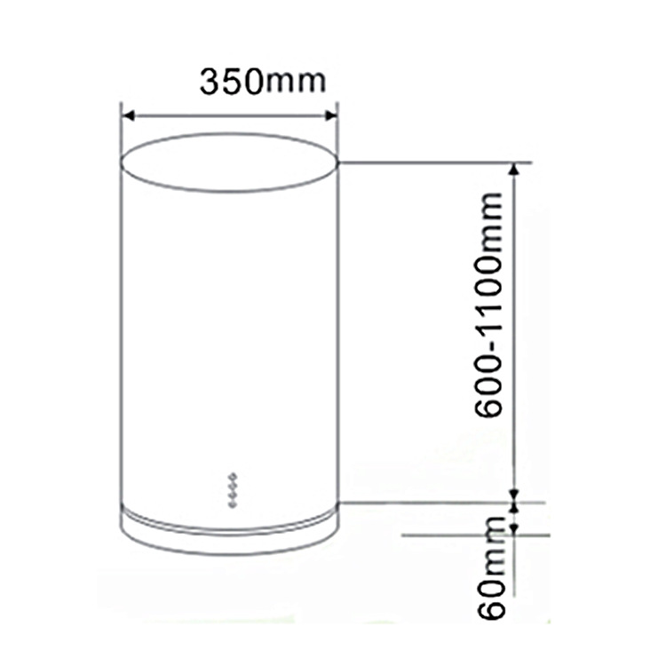 New Design Island Cylindrical  - Commercial Kitchen Hood Design บทวิจารณ์และราคา
