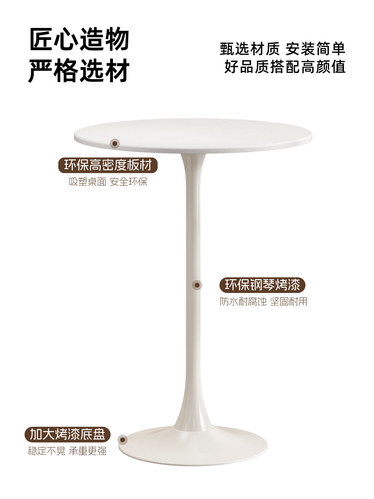 Modern Round Bar Table with Hi - Commercial Kitchen Small Space บทวิจารณ์และราคา