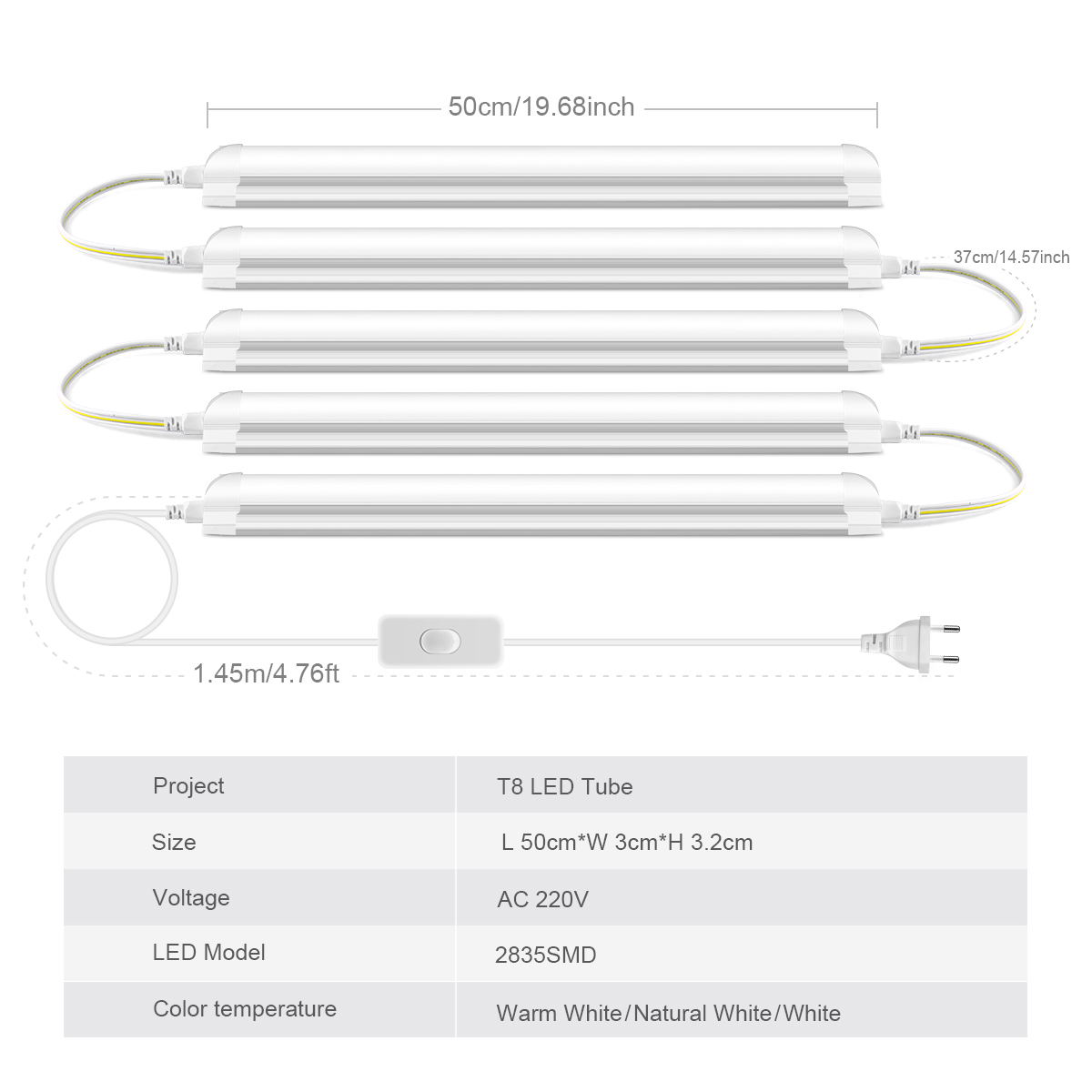 AC220V EU Plug T8 LED Tube Lig - Commercial Kitchen Youtube บทวิจารณ์และราคา