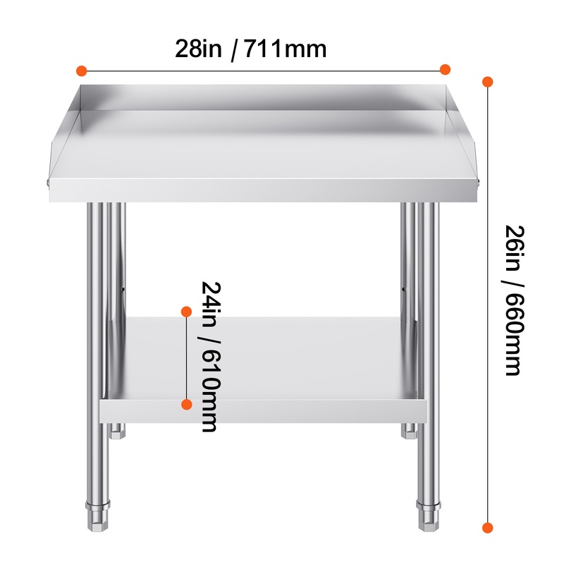 Adjustable Height Stainless St - Commercial Kitchen Tables บทวิจารณ์และราคา