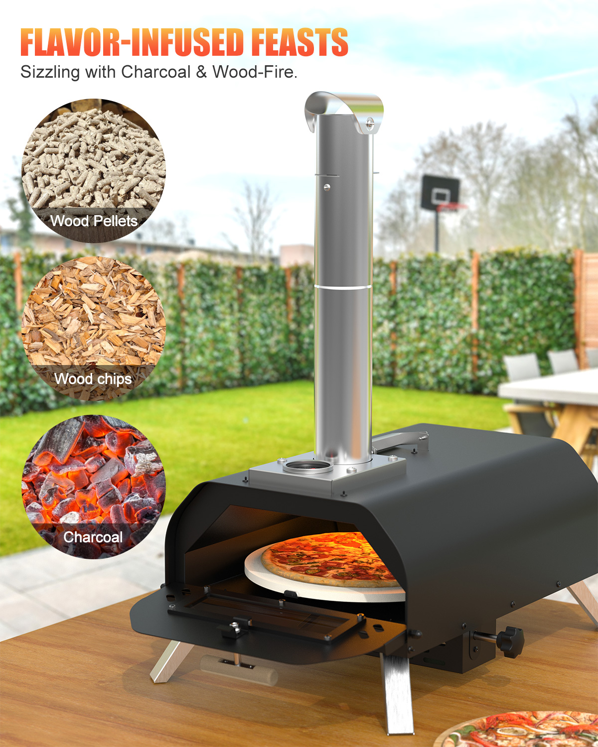 Portable Outdoor Wood Pellet P - Pizza Conveyor Oven บทวิจารณ์และราคา