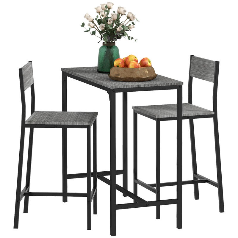 3 Piece Bar Table and Chairs,  - Commercial Kitchen Small Space บทวิจารณ์และราคา