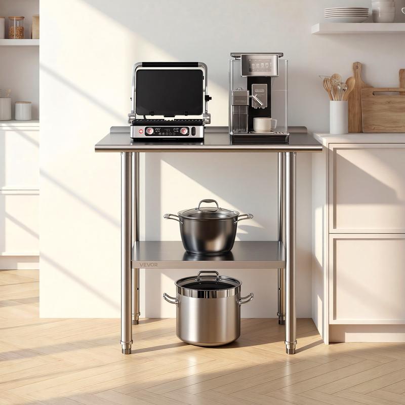 Stainless Steel Work Table, 24 - Commercial Kitchen Tables บทวิจารณ์และราคา