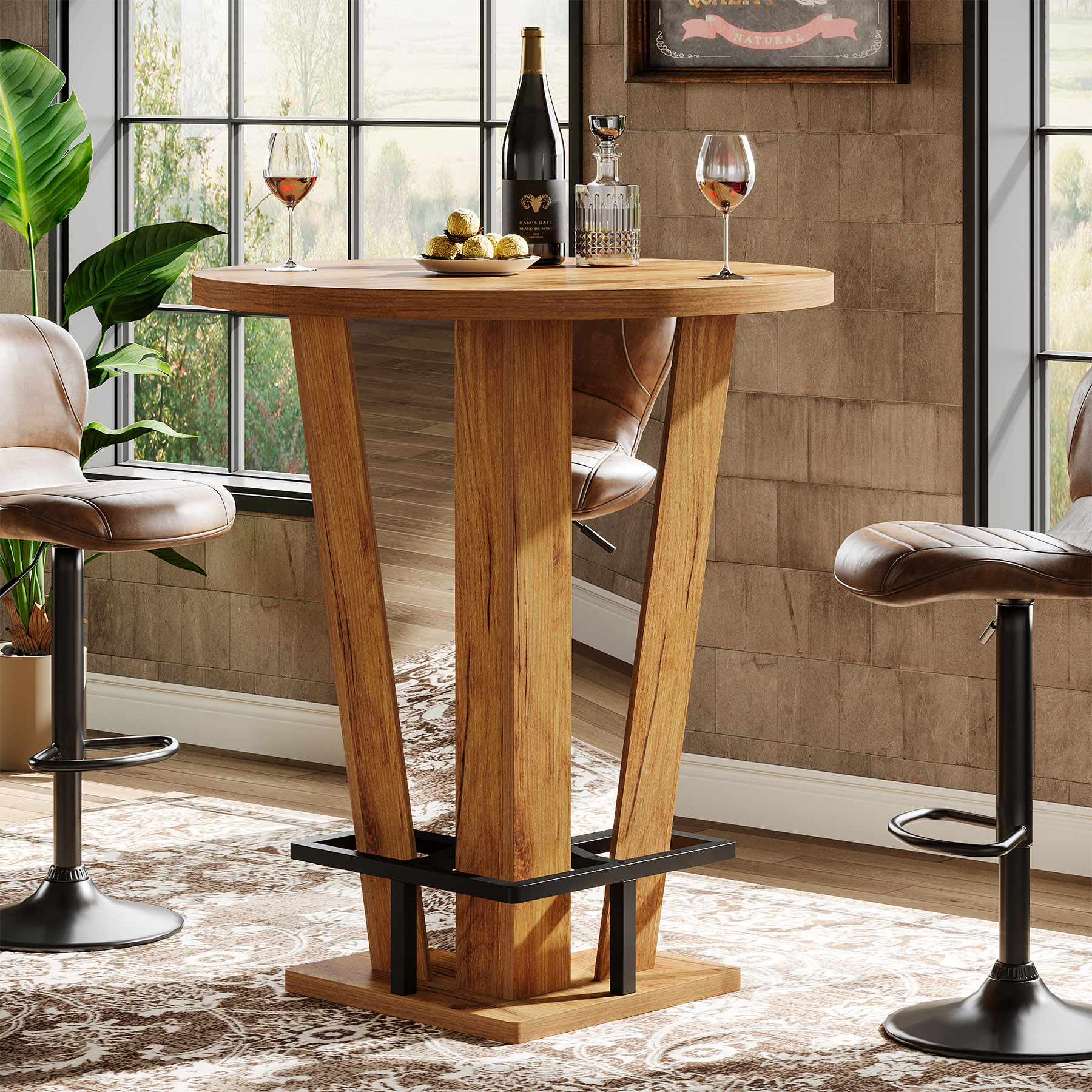 Tribesigns Round Bar Table, 39 - Commercial Kitchen Small Space บทวิจารณ์และราคา