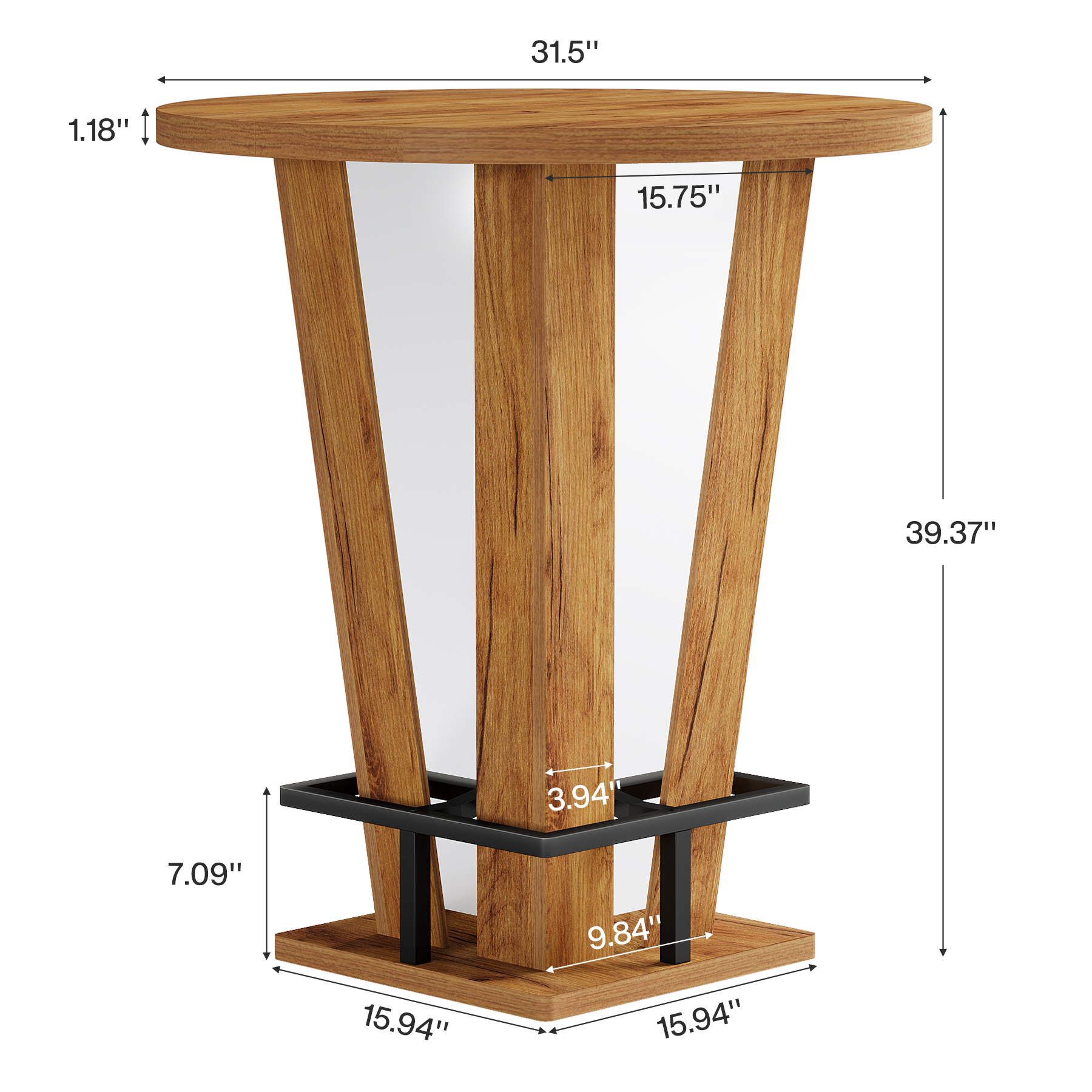 Tribesigns Round Bar Table, 39 - Commercial Kitchen Small Space บทวิจารณ์และราคา