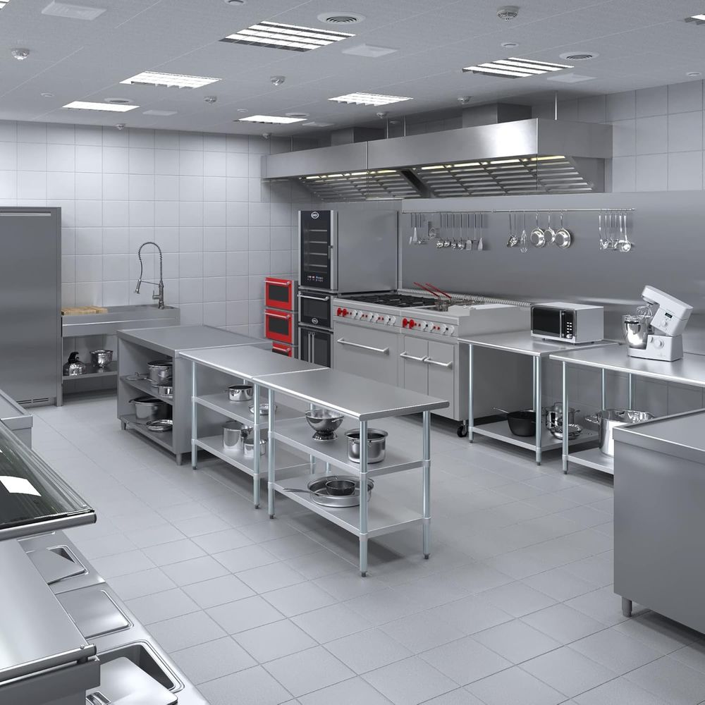 Stainless Steel Rolling Table  - Commercial Kitchen Tables บทวิจารณ์และราคา