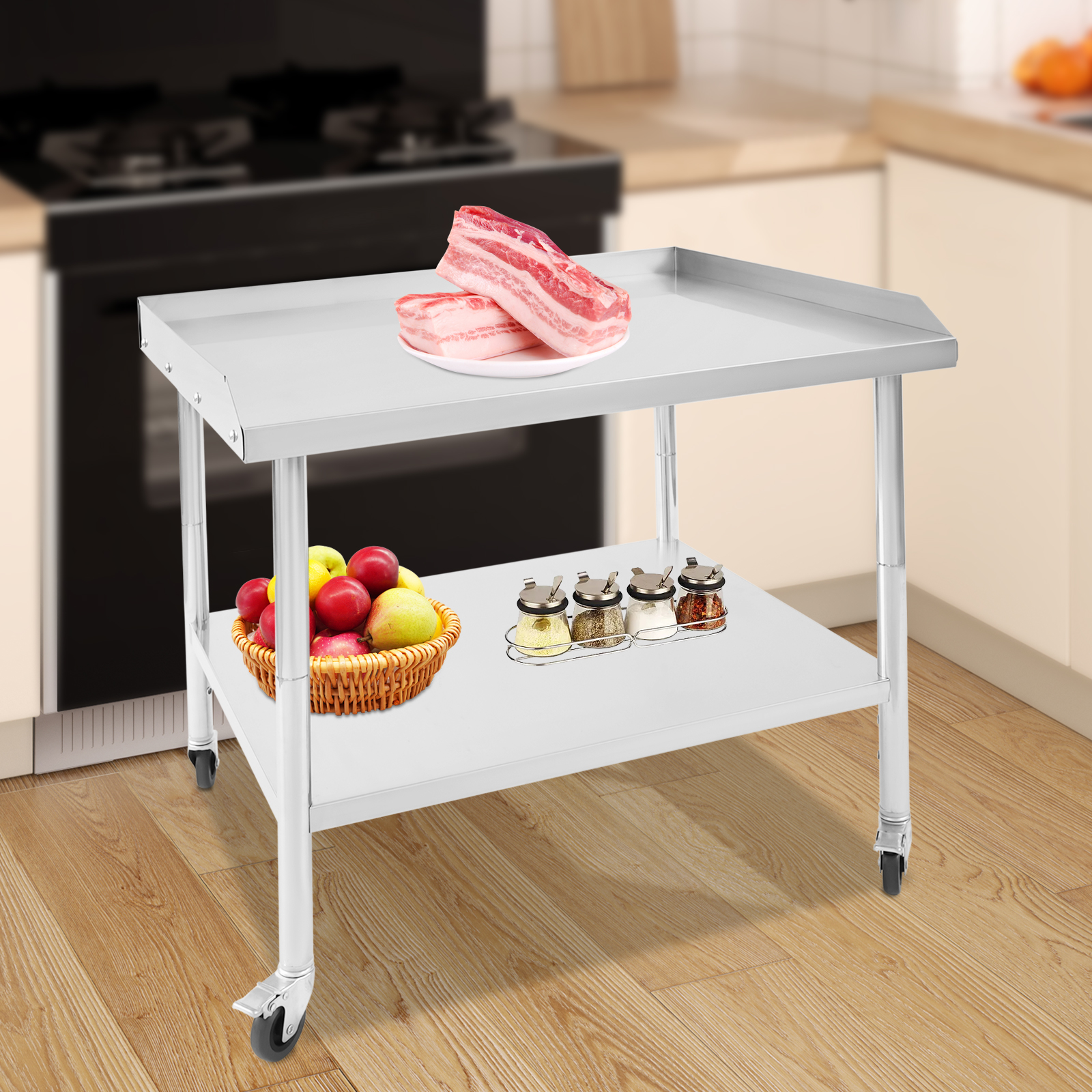 2-Tier Work Table 91*76*76cm S - Commercial Kitchen Tables บทวิจารณ์และราคา