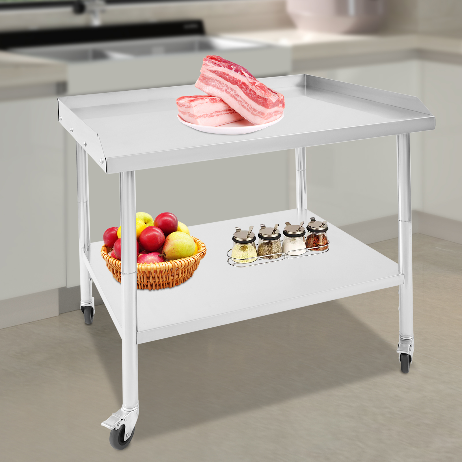 2-Tier Work Table 91*76*76cm S - Commercial Kitchen Tables บทวิจารณ์และราคา