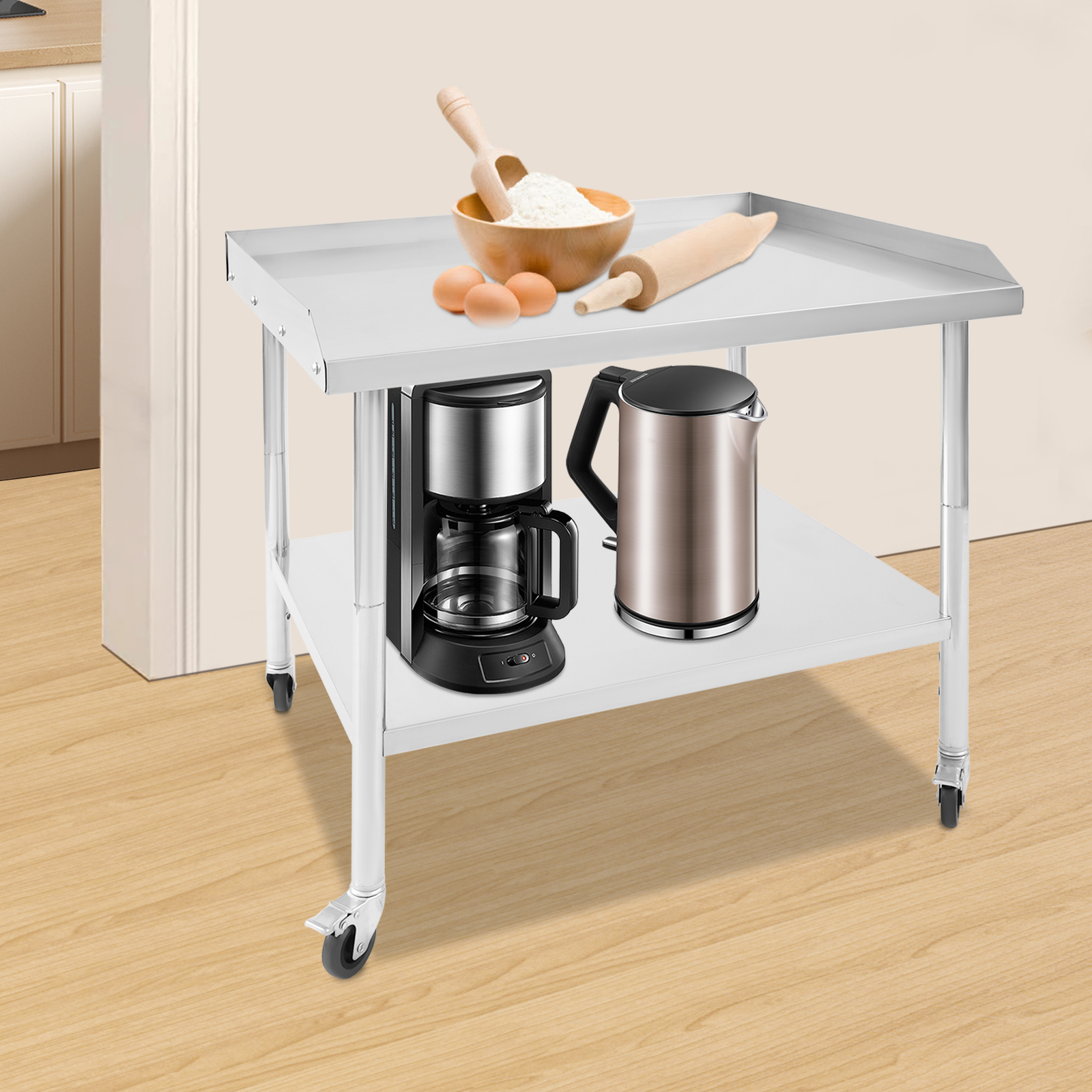 2-Tier Work Table 91*76*76cm S - Commercial Kitchen Tables บทวิจารณ์และราคา