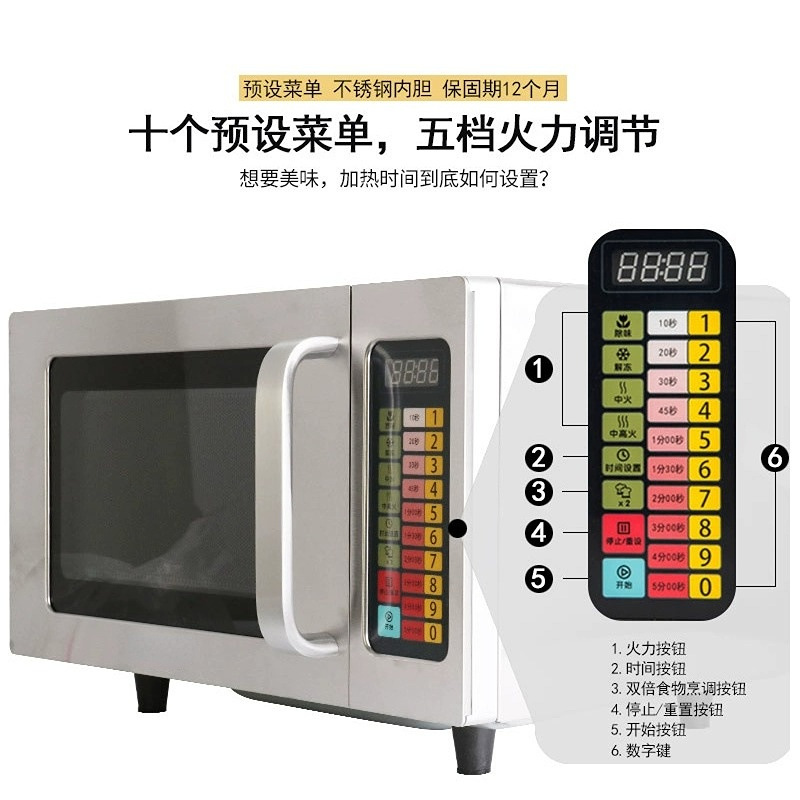 Commercial 25L Microwave Oven  - Commercial Kitchen Microwave บทวิจารณ์และราคา