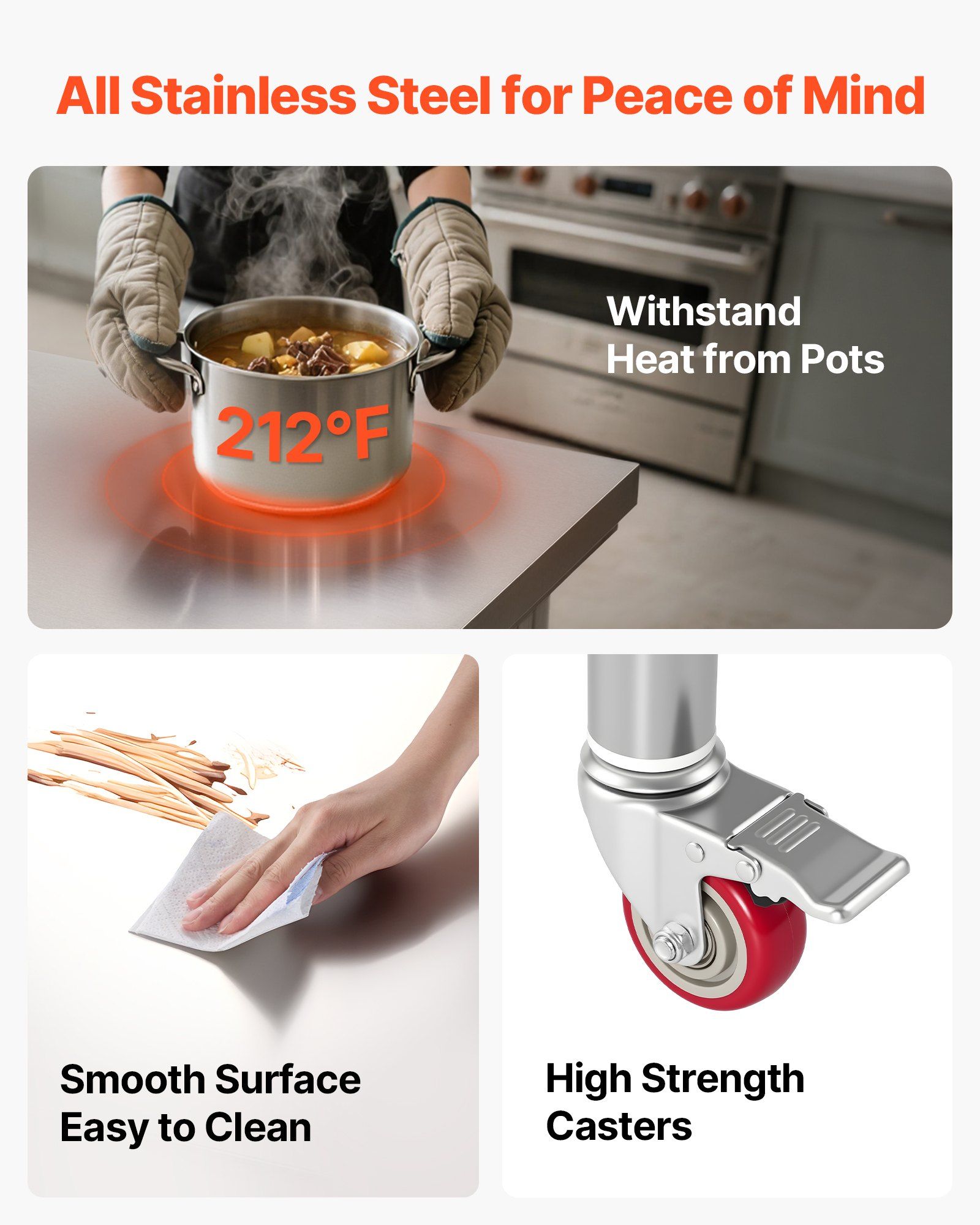 Stainless Steel Table, 24 x 30 - Commercial Kitchen Tables บทวิจารณ์และราคา