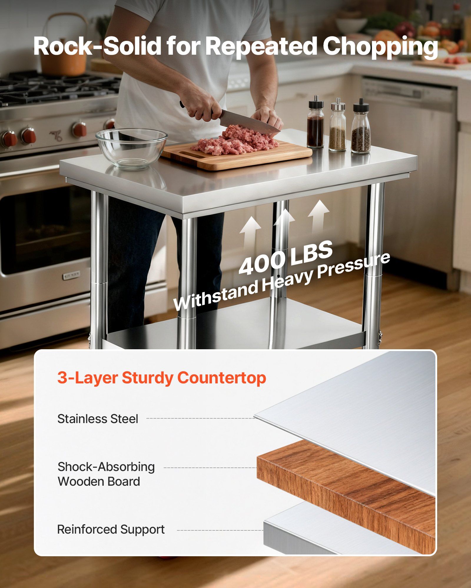 Stainless Steel Table, 24 x 30 - Commercial Kitchen Tables บทวิจารณ์และราคา
