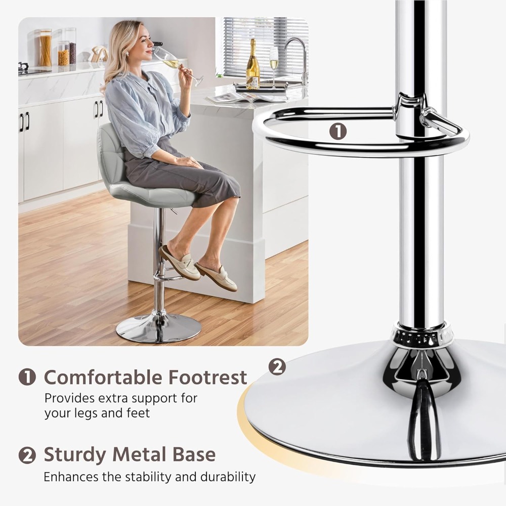 Bar Stools Set of 2, Modern Ad - Commercial Kitchen Set บทวิจารณ์และราคา