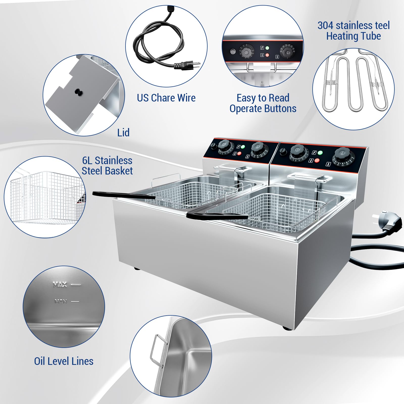 6/8/11L Commercial Electric De - Commercial Kitchen Kitchen บทวิจารณ์และราคา