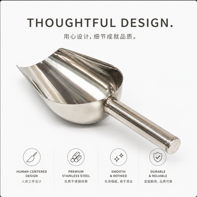 Stainless Steel Scoop Set Heav - Commercial Kitchen Set บทวิจารณ์และราคา