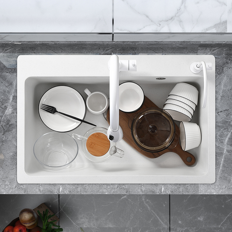 Quartz Stone White Sink Large  - Commercial Kitchen Set บทวิจารณ์และราคา